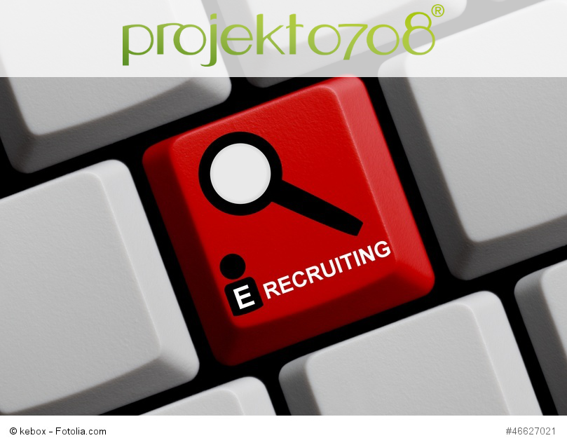Tastatur mit E-Recruiting Aufschrift